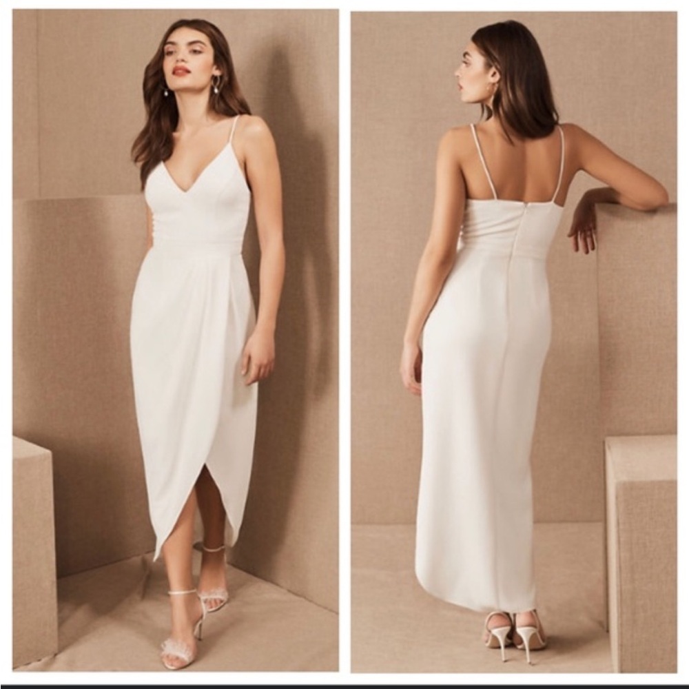 Anthropologie BHLDN 'Caron' V-neck Crepe Dress